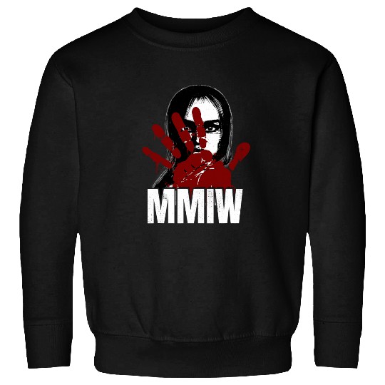 MMIW Awareness Stolen Sisters Red Hand Indigenous Woman Art Sweatshirts