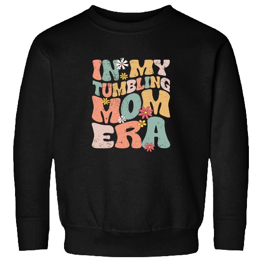 In My Tumbling Mom Era Groovy Gymnastics Mom Coachs Women Sweatshirts