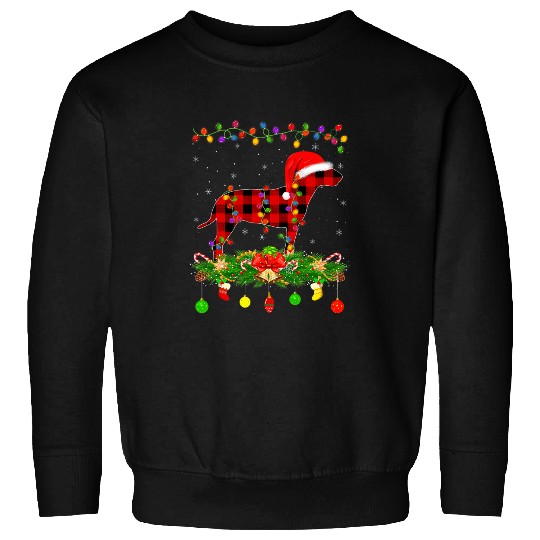 Matching buffalo plaids Bull Terrier Dog Christmas Pajama Sweatshirts