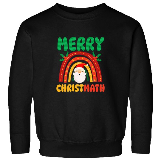 Merry Christmath Design Christmas Math Teacher Sweatshirts