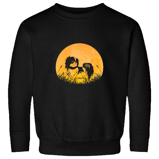 Pekingese Easy Halloween Outfit Pelchie Moon Costume Gift Sweatshirts