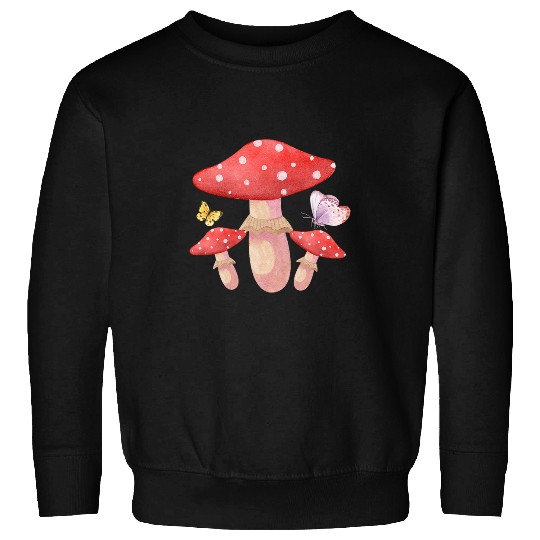 Mushrooms and Butterflies Sweatshirts