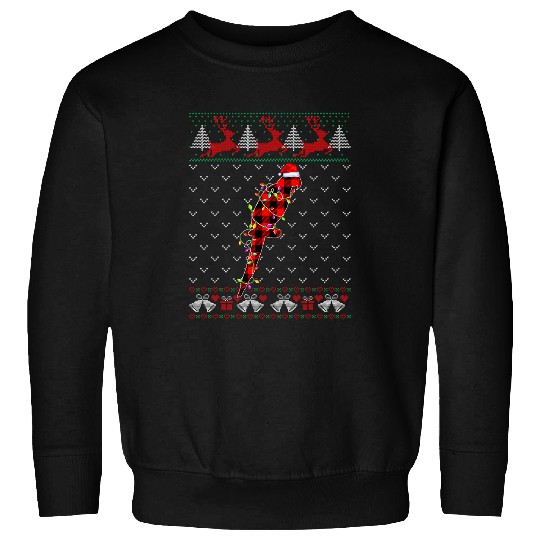 Ugly Christmas Santa Parrot Animals Buffalo Red Plaid Sweatshirts