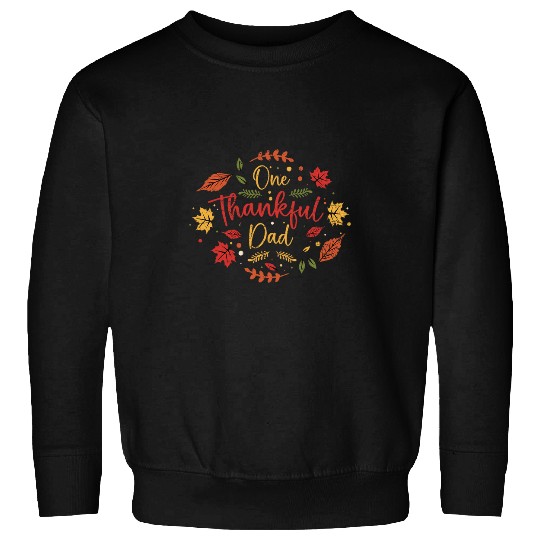 Thankful Dad Thanksgiving Day Turkey Matching Family Grunge Sweatshirts