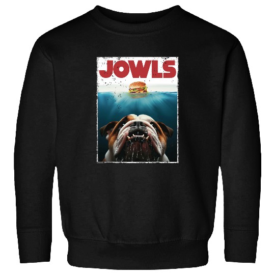 Funny English Bulldog Jowls Burger Bully Dog Mom Dog Dad Sweatshirts