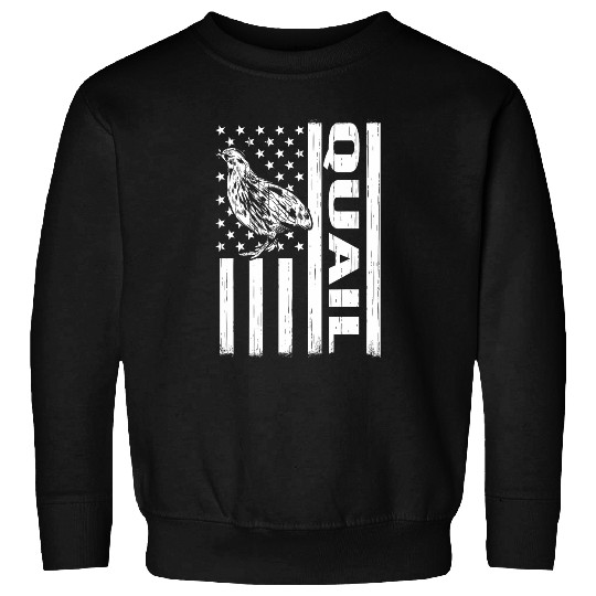 USA Flag 4th July quail hunting and quail farmer quail man Sweatshirts