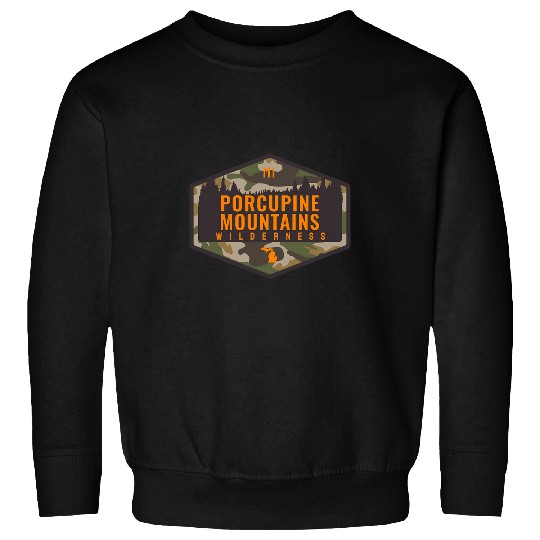 Porcupine Mountains Wilderness State Park Michigan MI Camo Sweatshirts
