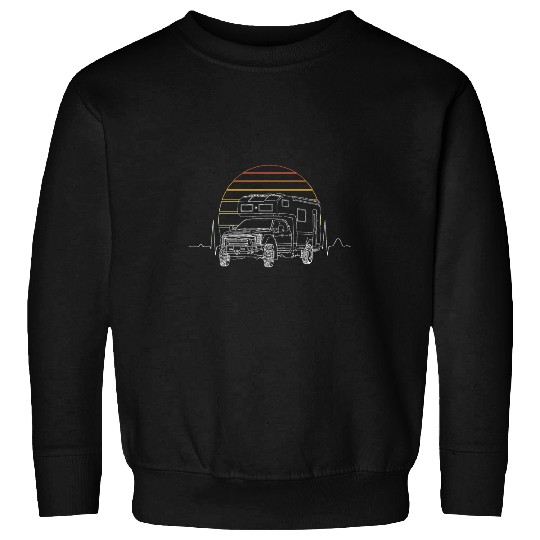 Retro Heartbeat RV Van ECG Pulse Camping Adventure Sweatshirts