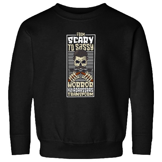 Horror Barber Spooky Hairdresser Hairstylist Hair Salon Hair 3 Sweatshirts