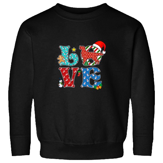 I Love Dog FlatCoated Retriever Christmas Sweatshirts