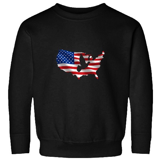 USA America Flag Pigeon Animals Dovecote Race Breeding Birds Sweatshirts