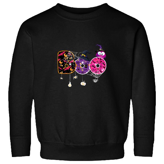 Pink Boo Spider Witch Hat Cute Scary Halloween Girls Women 24 Sweatshirts