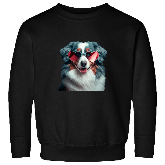 Discover Mini Aussie Mom Australian Shepherd Valentines Day Sweatshirts