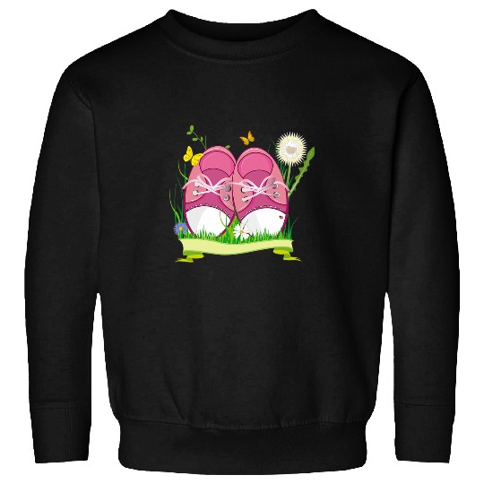 Pink baby shoes for girls and butterfly Sweatshirts