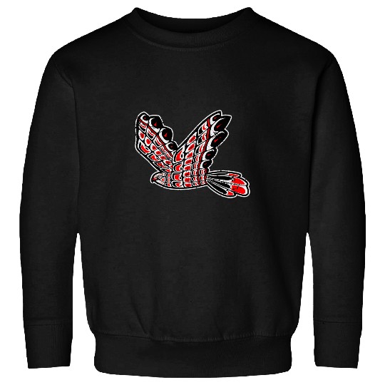 Red Tail Hawk Native American Tribal Bird Totem Birdwatcher Sweatshirts