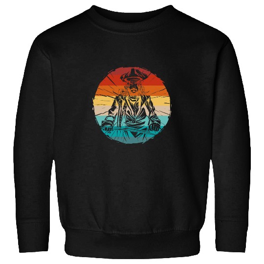 vintages pirates history character Blackbeard cool pirate Sweatshirts