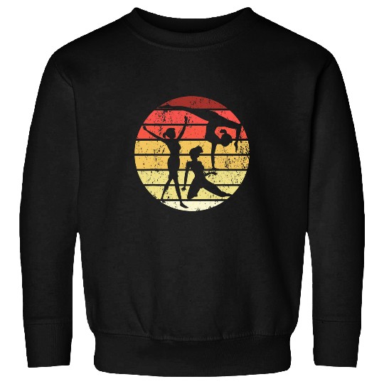 Retro Gymnasts Old School Tumbling Gear vintages Gymnastics Sweatshirts