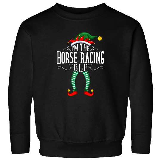xmass Horse racing Elf Matching Family Christmas PJS Sweatshirts