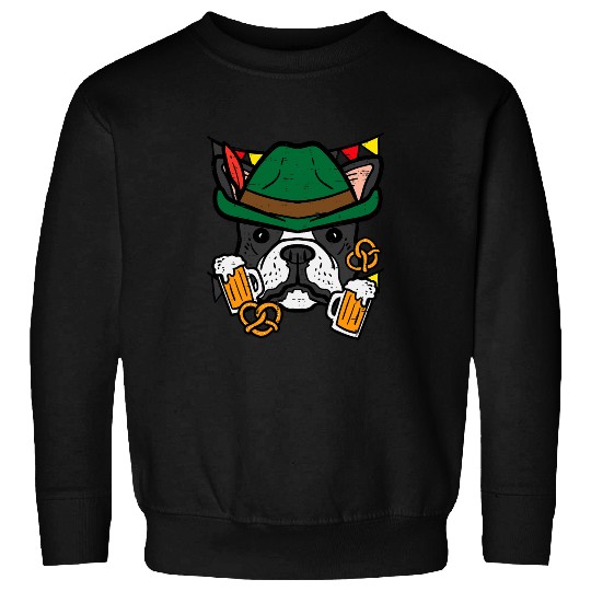 Oktobefest French Bulldog Dog German Costume Men Women Kids Sweatshirts