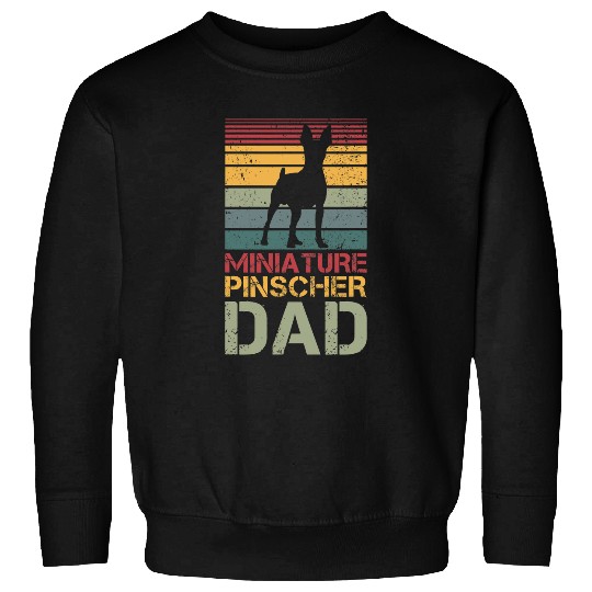 Mens Miniature Pinscher Dad Sweatshirts