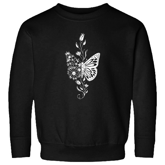 Zen Butterfly Flower Mandala Hippie Meditation Sweatshirts