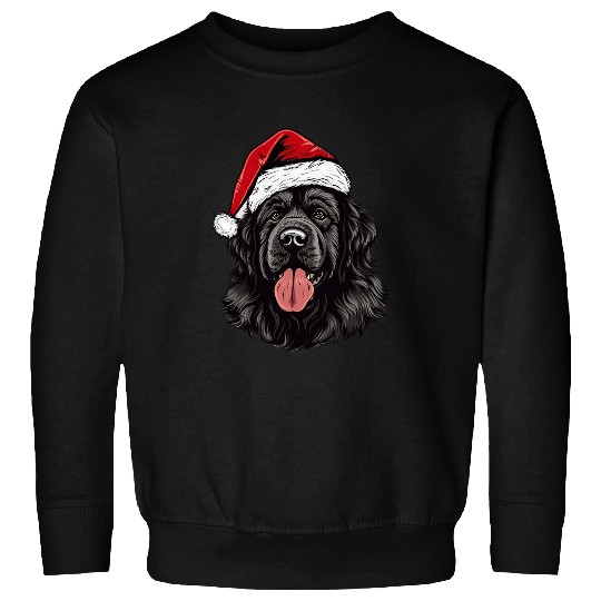 Newfoundland Santa Hat Christmas Dog Lover Gift Mom Dad Xmas Sweatshirts