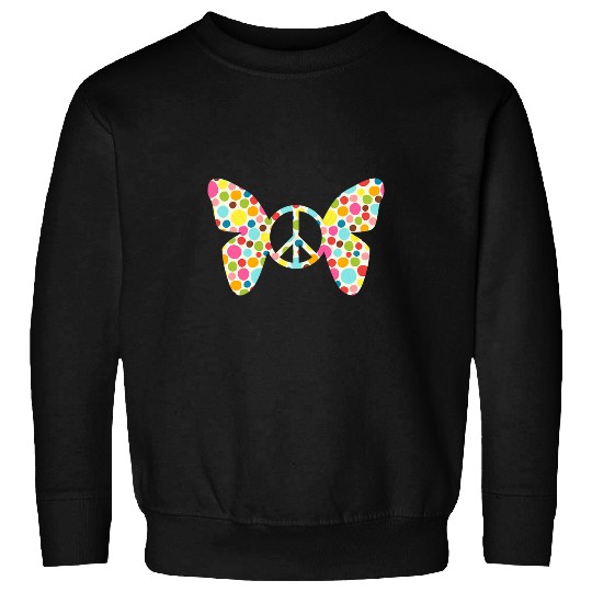 Peace Sign Symbol Butterfly vintages Freedom Retro Women Men 22 Sweatshirts