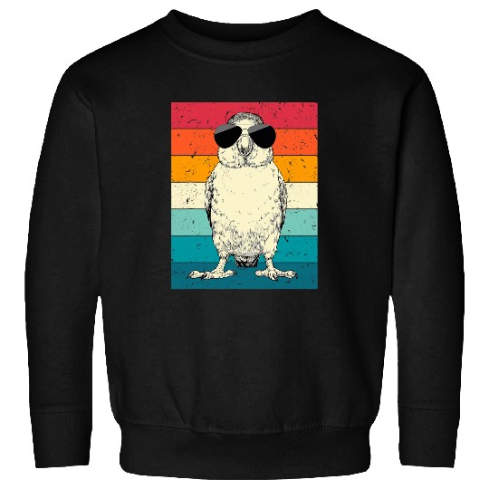 Retro vintages Lovebird with Sunglasses Parrot Bird Lovers Sweatshirts