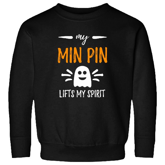 Min Pin Lifts Spirit Miniature Pinscher Halloween Gift Sweatshirts