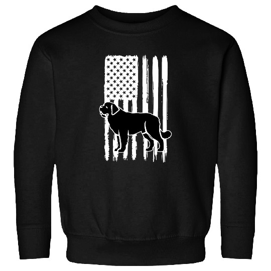 Saint Bernard American Flag USA Patriot Saint Bernard dad Sweatshirts