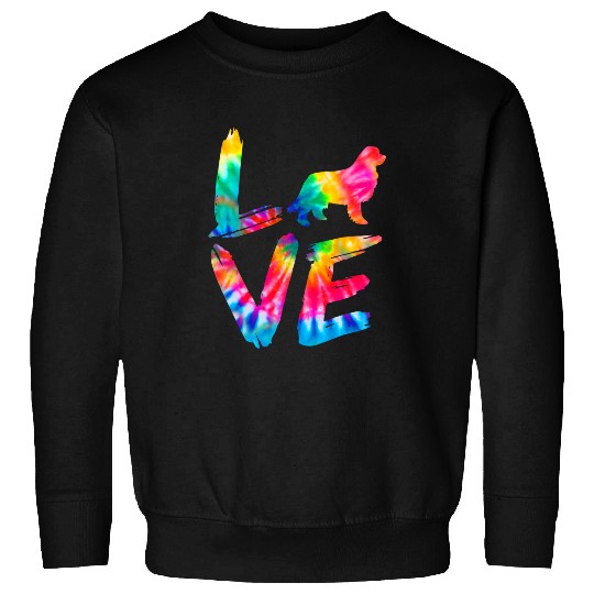 Newfoundland Newfie Tie Dye Love Dog Mom Dad Sweatshirts