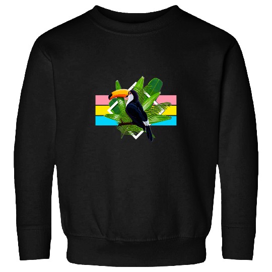 Retro Toucan Bird Design Sweatshirts