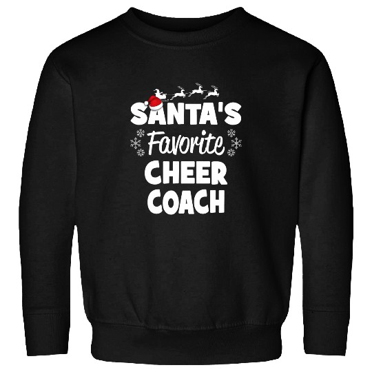 Santas Favorite Cheer Coachs Funny Christmas Matching Sweatshirts