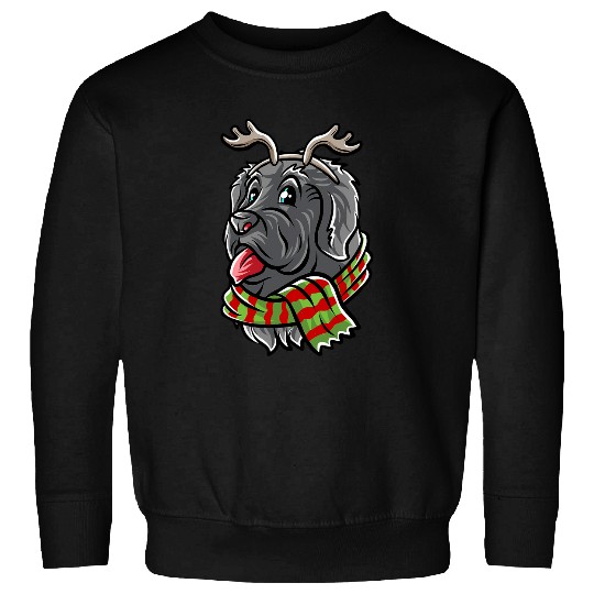 Merry Woofmas Newfoundland Dog Reindeer Christmas Dogs Sweatshirts