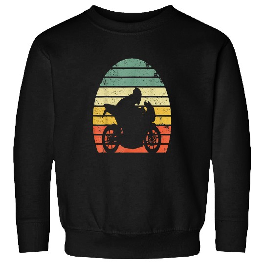 Retro Motorcycle Decor Retro Motorcycle Travel Road Vintage Sweatshirts