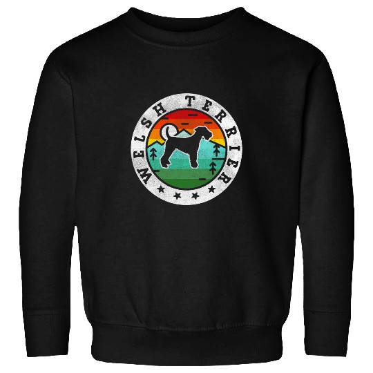 vintages Welsh Terrier Retro Dog Mom Dad Sweatshirts