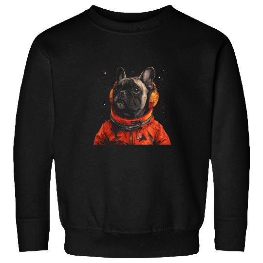 Funny French Bulldog Lovers Dog Astronaut In The Space Sweatshirts
