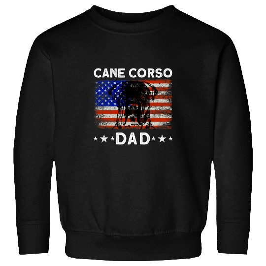 vintages USA Cane Corso Dad Dog American Flag 1 Sweatshirts