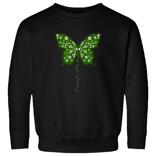 Womens Its Okay To Not Be Okay Butterfly Mental Health Awareness Sweatshirts