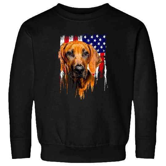 Rhodesian Ridgeback Dog American Flag USA Awesome Sweatshirts