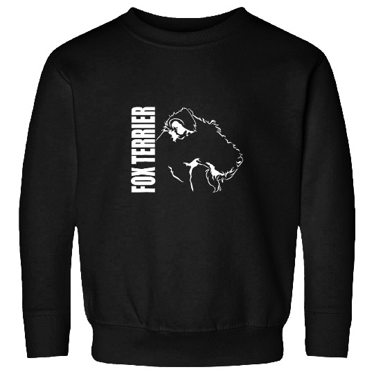Proud Wire Fox Terrier profile dog breed dog Sweatshirts