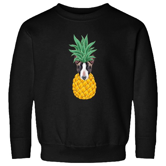 Funny Miniature Bull Terrier pineapples Dog Sweatshirts
