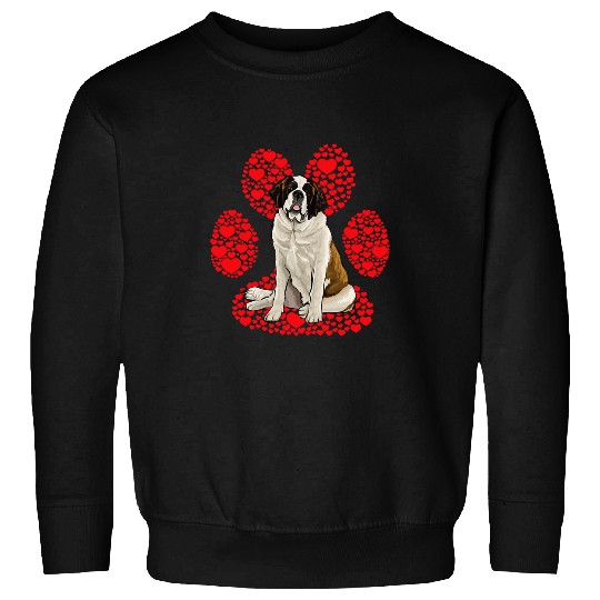 Saint Bernard Dog Love Pata Sweatshirts