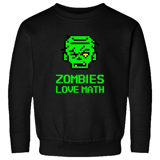 Zombies Love Math 2Cute Funny Halloween Math Teacher Sweatshirts