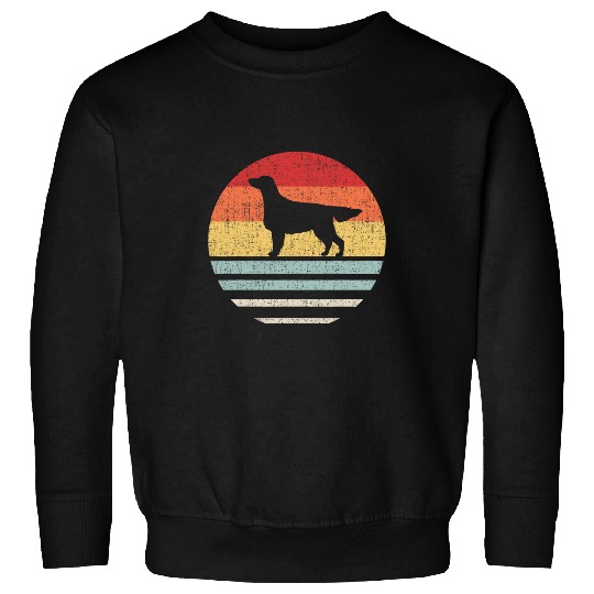 Retro Flatcoated Retriever Dog Mom Dad Cute Dog Lover Owner Sweatshirts
