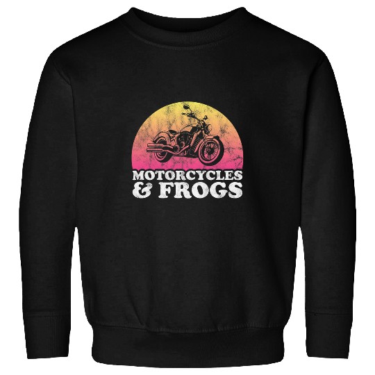 Motorcycle and Frog Motorcycles and Frogs Sweatshirts