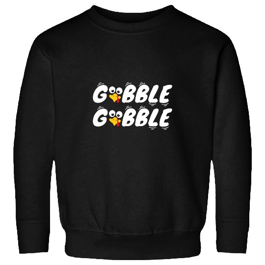 Thanksgiving Cute Gobble Gobble Turkey Face Sweatshirts