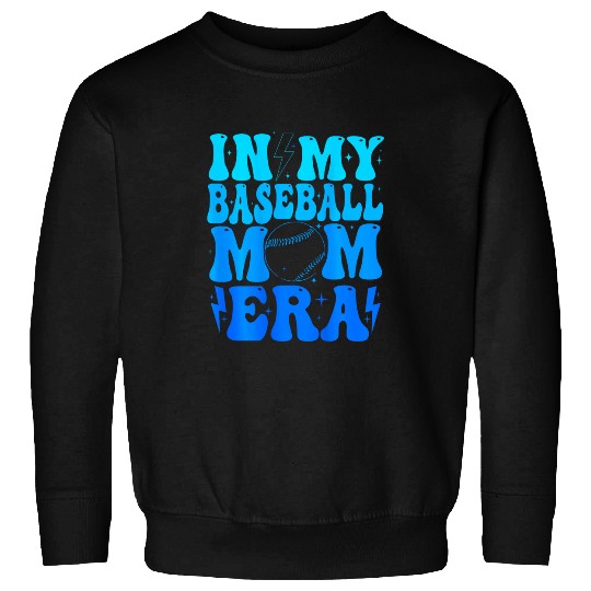 In My Baseball Mom Era Groovy Mom Of Boys on back Sweatshirts