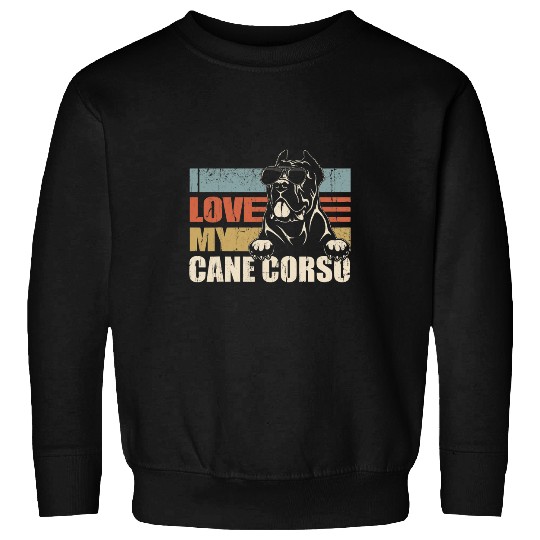 I Love My Cane Corso Cool Dog vintages Retro Sweatshirts