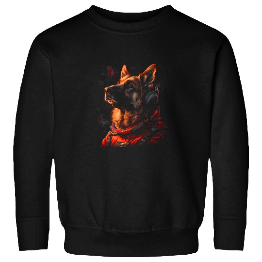 Funny German Shepherd Lovers Dog Astronaut In The Space Sweatshirts